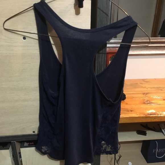 Garage cropped tank top - XS - Navy Blue - Picture 2 of 2